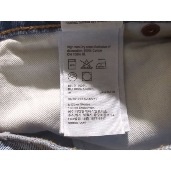 Stockholm Atelier & Other Stories Mid Rise Slim Button fly women jeans sz 28‎ - Picture 8 of 8